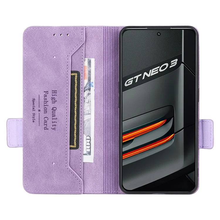 For Realme GT Neo 3 5G Case Hardware Decor Magnetic Clasp Leather Cover