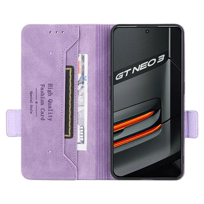 For Realme GT Neo 3 5G Case Hardware Decor Magnetic Clasp Leather Cover