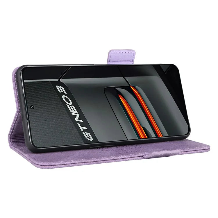 For Realme GT Neo 3 5G Case Hardware Decor Magnetic Clasp Leather Cover
