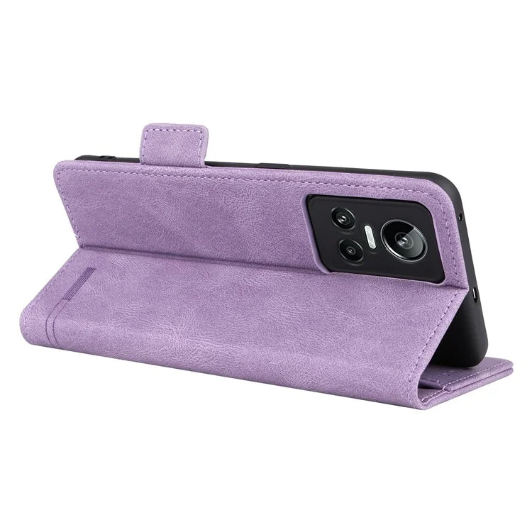 For Realme GT Neo 3 5G Case Hardware Decor Magnetic Clasp Leather Cover
