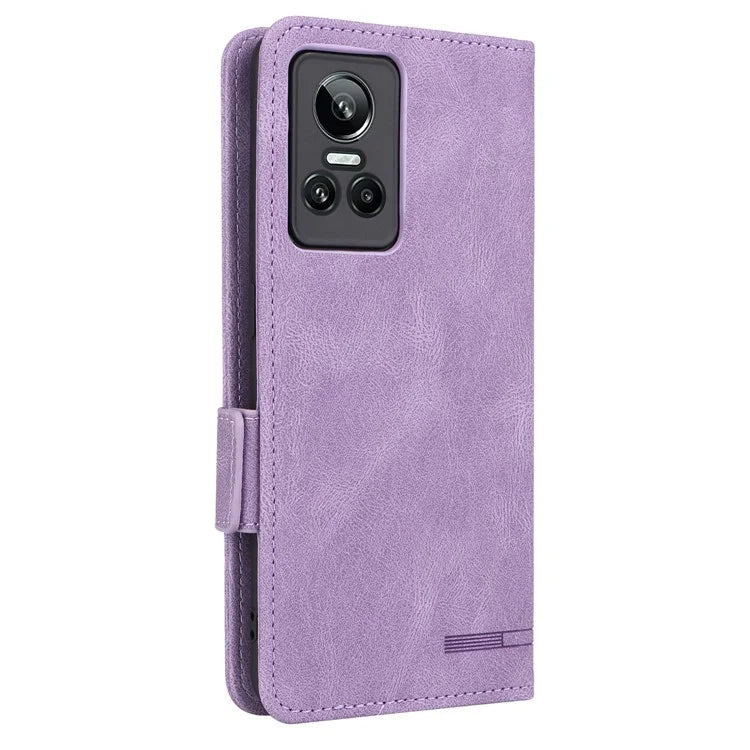 For Realme GT Neo 3 5G Case Hardware Decor Magnetic Clasp Leather Cover