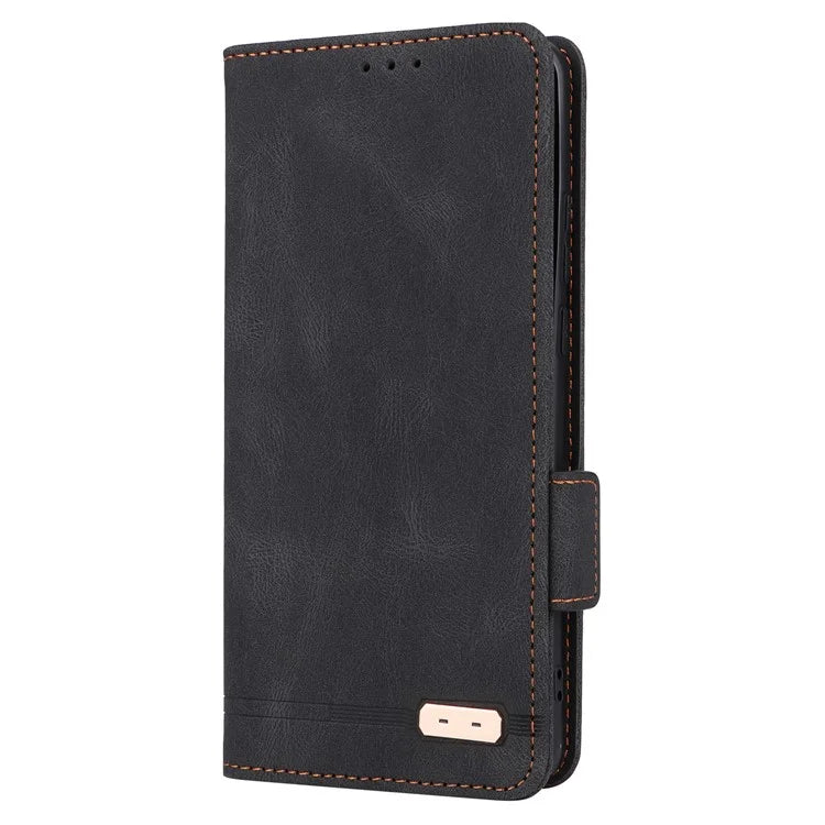 For Motorola Edge 40 Neo 5G Case PU Leather Wallet Cover with Hardware Decor