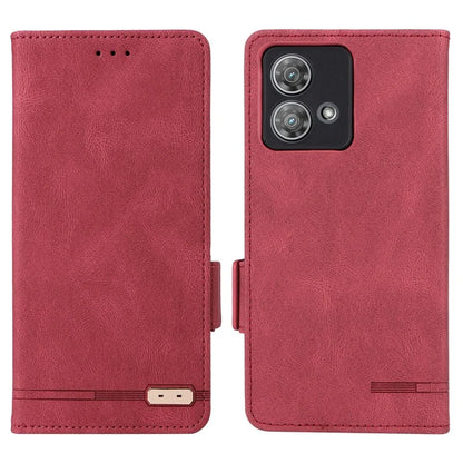 For Motorola Edge 40 Neo 5G Case PU Leather Wallet Cover with Hardware Decor