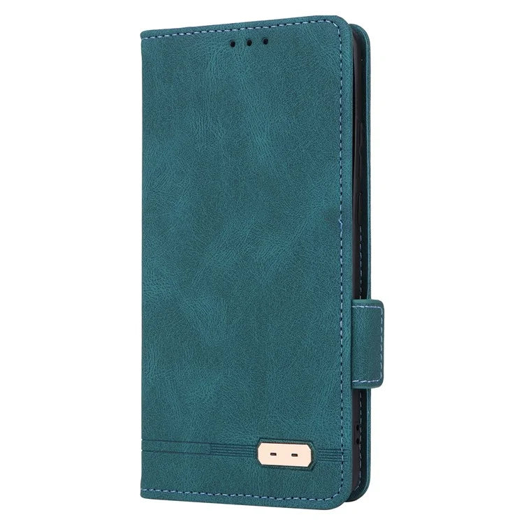 For Motorola Edge 40 Neo 5G Case PU Leather Wallet Cover with Hardware Decor
