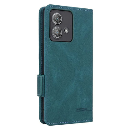 For Motorola Edge 40 Neo 5G Case PU Leather Wallet Cover with Hardware Decor