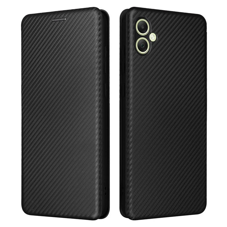 For Samsung Galaxy A05 4G Case Carbon Fiber Texture Leather Phone Cover
