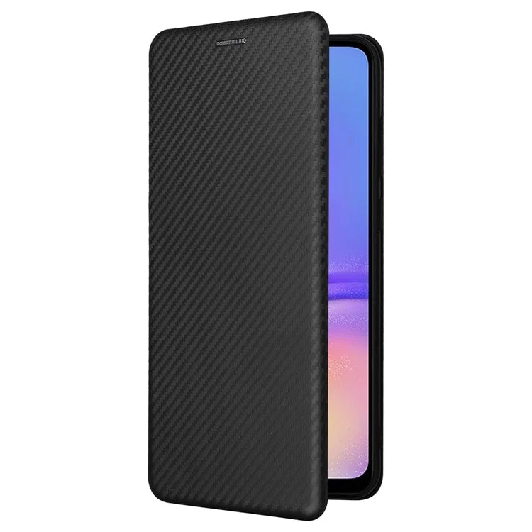 For Samsung Galaxy A05 4G Case Carbon Fiber Texture Leather Phone Cover