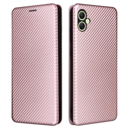 For Samsung Galaxy A05 4G Case Carbon Fiber Texture Leather Phone Cover