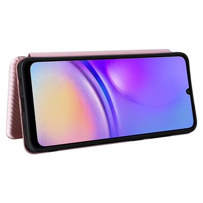 For Samsung Galaxy A05 4G Case Carbon Fiber Texture Leather Phone Cover