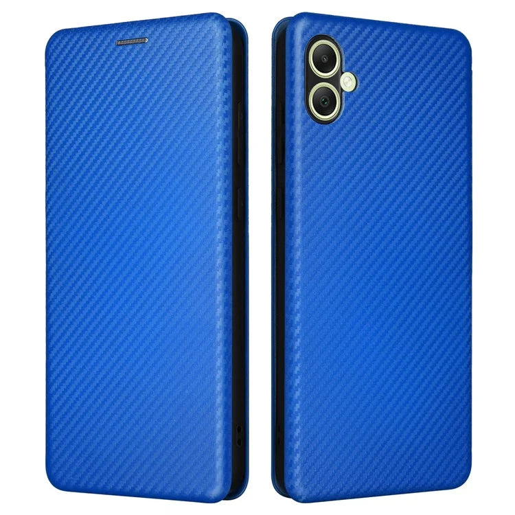 For Samsung Galaxy A05 4G Case Carbon Fiber Texture Leather Phone Cover