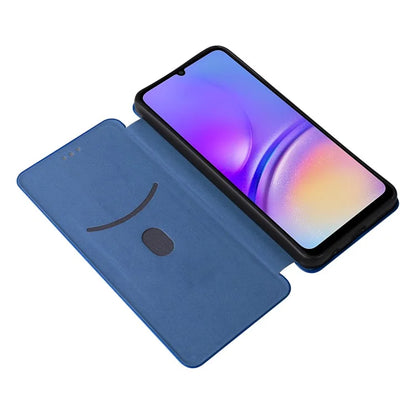 For Samsung Galaxy A05 4G Case Carbon Fiber Texture Leather Phone Cover