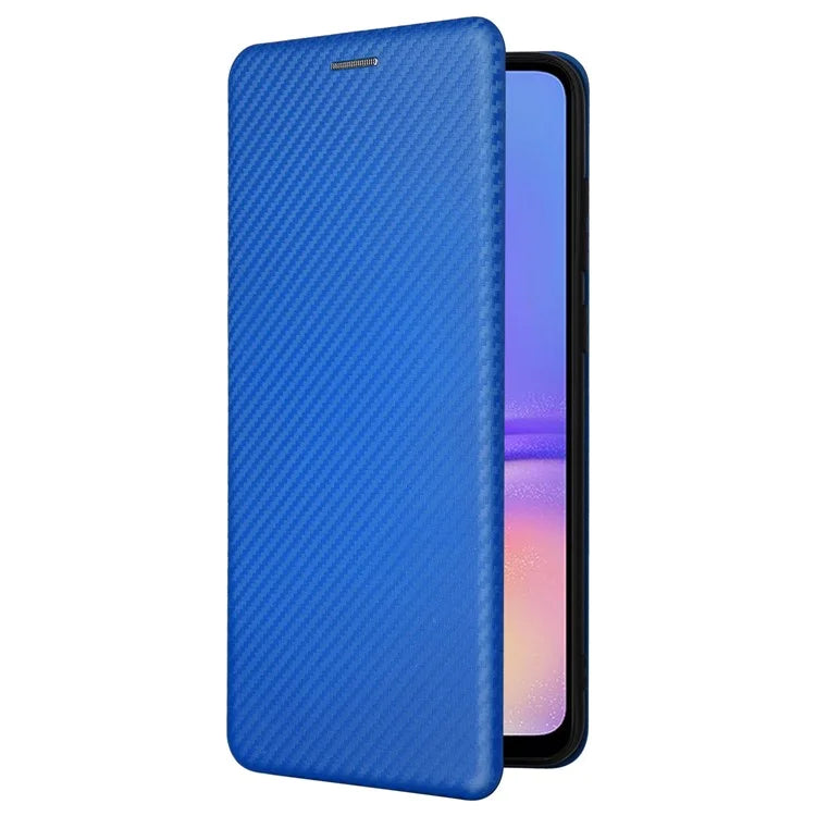 For Samsung Galaxy A05 4G Case Carbon Fiber Texture Leather Phone Cover