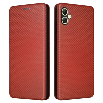 For Samsung Galaxy A05 4G Case Carbon Fiber Texture Leather Phone Cover