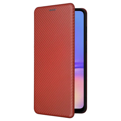For Samsung Galaxy A05 4G Case Carbon Fiber Texture Leather Phone Cover