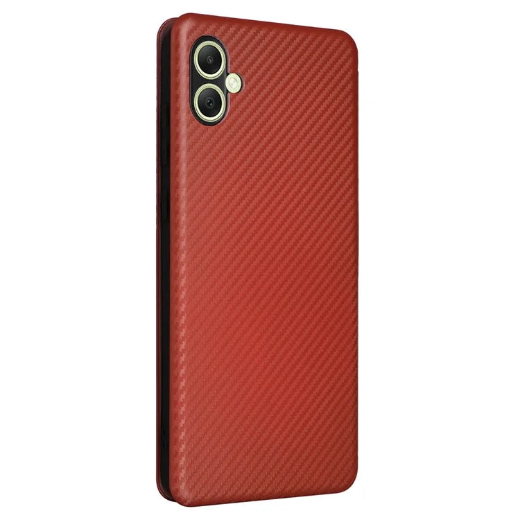 For Samsung Galaxy A05 4G Case Carbon Fiber Texture Leather Phone Cover