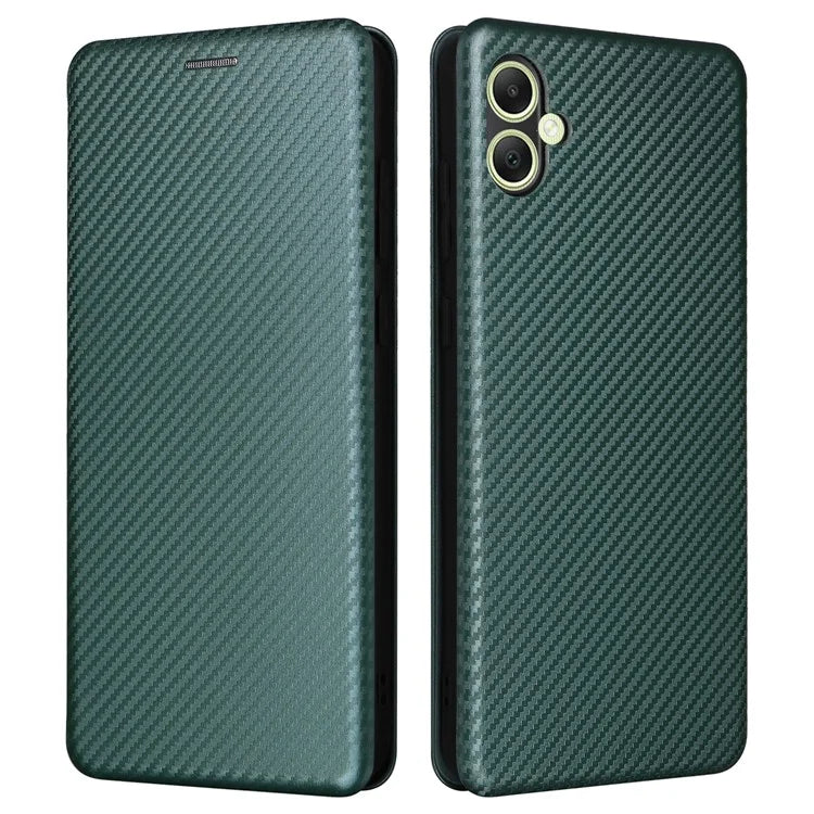 For Samsung Galaxy A05 4G Case Carbon Fiber Texture Leather Phone Cover