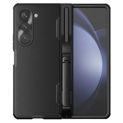 NILLKIN For Samsung Galaxy Z Fold5 5G W24 Case PU Leather Coated PC+TPU Phone Cover with Pen Slot