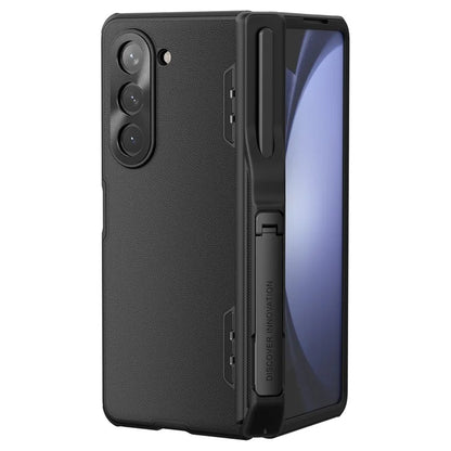 NILLKIN For Samsung Galaxy Z Fold5 5G W24 Case PU Leather Coated PC+TPU Phone Cover with Pen Slot