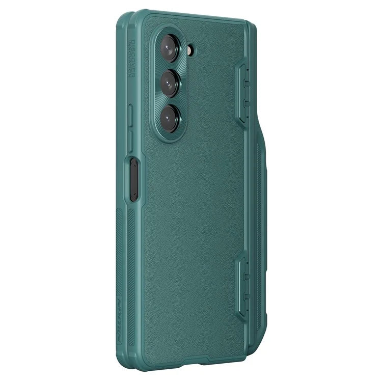 NILLKIN For Samsung Galaxy Z Fold5 5G W24 Case PU Leather Coated PC+TPU Phone Cover with Pen Slot