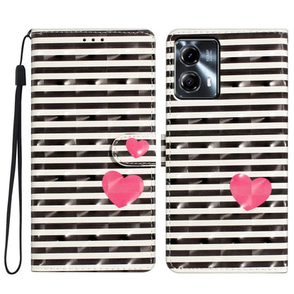 For Motorola Moto G53 5G Case Wallet Phone Cover with 3D Pattern Printing
