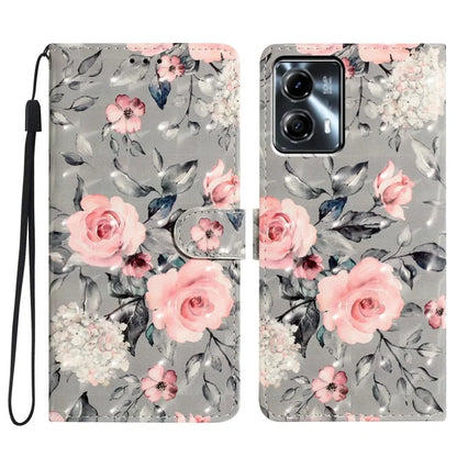 For Motorola Moto G53 5G Case Wallet Phone Cover with 3D Pattern Printing