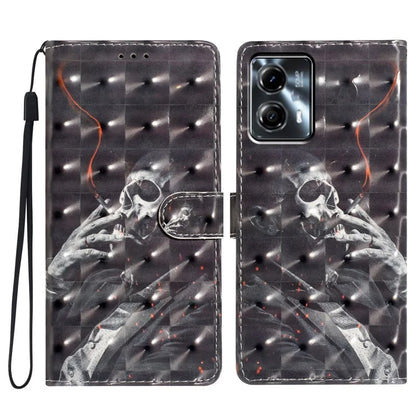 For Motorola Moto G53 5G Case Wallet Phone Cover with 3D Pattern Printing