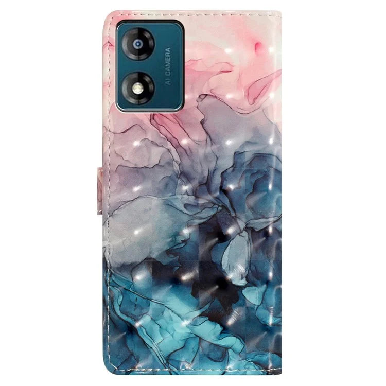 For Motorola Moto E13 4G Case 3D Pattern Print Wallet Leather Cover