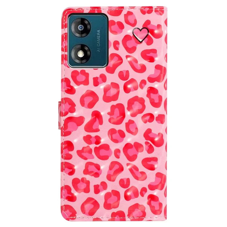 For Motorola Moto E13 4G Case 3D Pattern Print Wallet Leather Cover