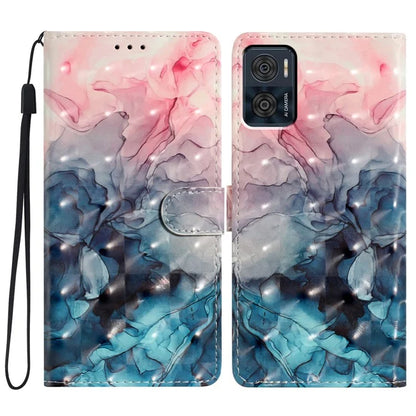 For Motorola Moto E22 4G Leather Case 3D Pattern Print Wallet Cover