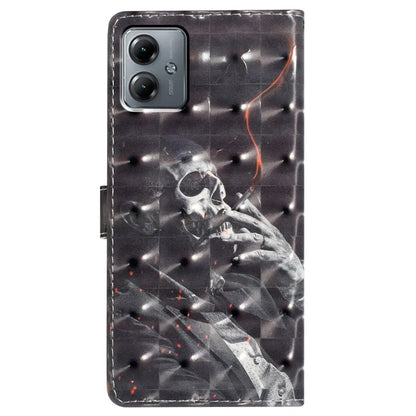 For Motorola Moto G14 4G Case 3D Pattern Print Leather Phone Cover