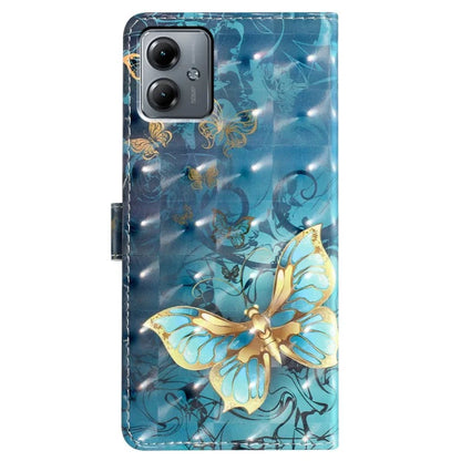 For Motorola Moto G14 4G Case 3D Pattern Print Leather Phone Cover