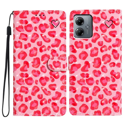 For Motorola Moto G14 4G Case 3D Pattern Print Leather Phone Cover