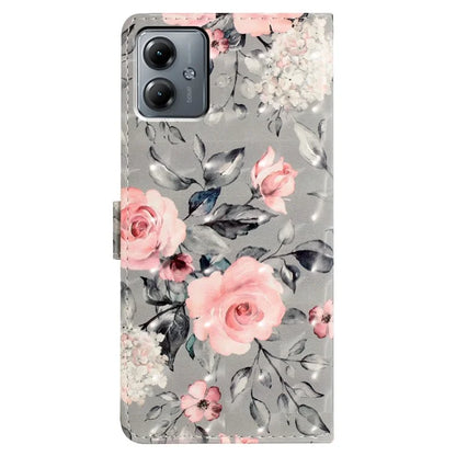 For Motorola Moto G14 4G Case 3D Pattern Print Leather Phone Cover