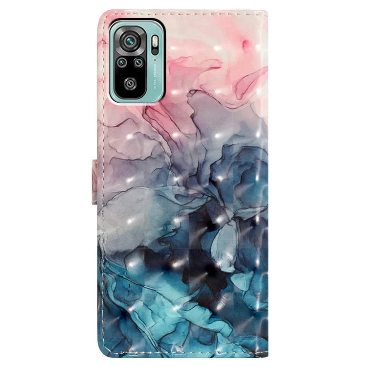 For Xiaomi Redmi Note 10 4G / Note 10S 4G / Poco M5s 4G Case 3D Pattern Wallet Phone Cover