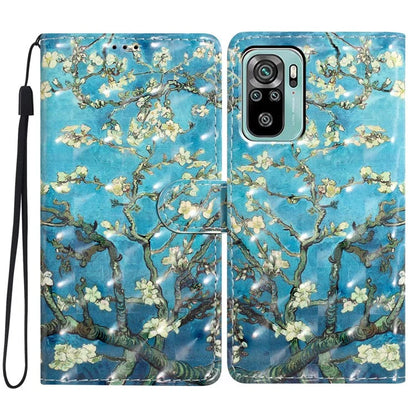 For Xiaomi Redmi Note 10 4G / Note 10S 4G / Poco M5s 4G Case 3D Pattern Wallet Phone Cover