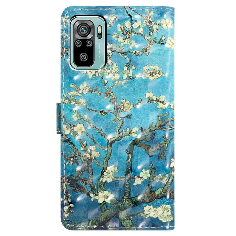 For Xiaomi Redmi Note 10 4G / Note 10S 4G / Poco M5s 4G Case 3D Pattern Wallet Phone Cover
