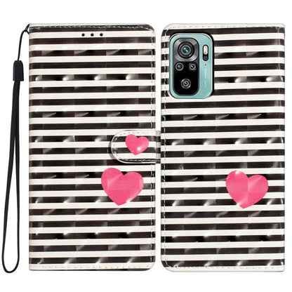 For Xiaomi Redmi Note 10 4G / Note 10S 4G / Poco M5s 4G Case 3D Pattern Wallet Phone Cover