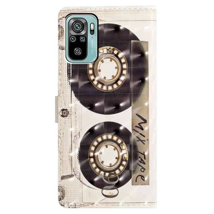 For Xiaomi Redmi Note 10 4G / Note 10S 4G / Poco M5s 4G Case 3D Pattern Wallet Phone Cover