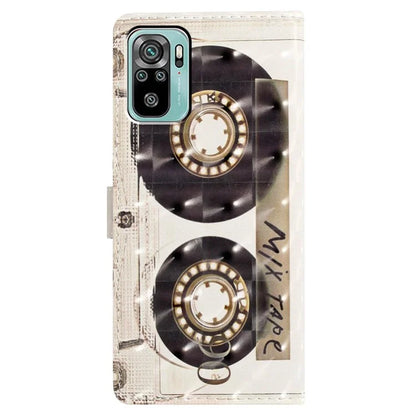 For Xiaomi Redmi Note 10 4G / Note 10S 4G / Poco M5s 4G Case 3D Pattern Wallet Phone Cover