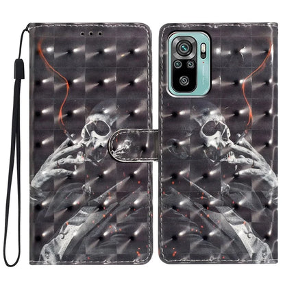 For Xiaomi Redmi Note 10 4G / Note 10S 4G / Poco M5s 4G Case 3D Pattern Wallet Phone Cover