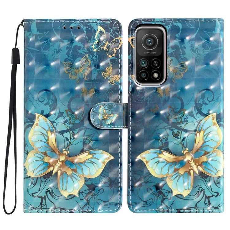 For Xiaomi Mi 10T 5G / Mi 10T Pro 5G / Redmi K30S Case Wallet Stand 3D Pattern Cover