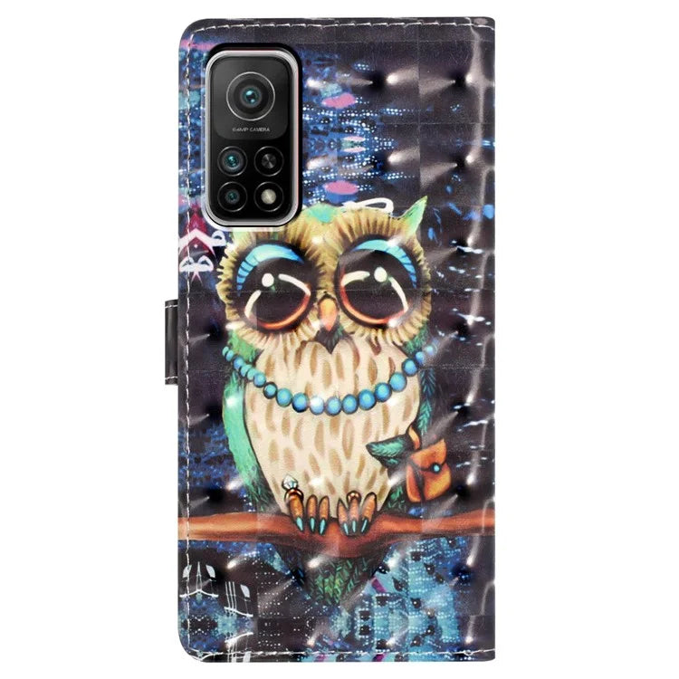 For Xiaomi Mi 10T 5G / Mi 10T Pro 5G / Redmi K30S Case Wallet Stand 3D Pattern Cover