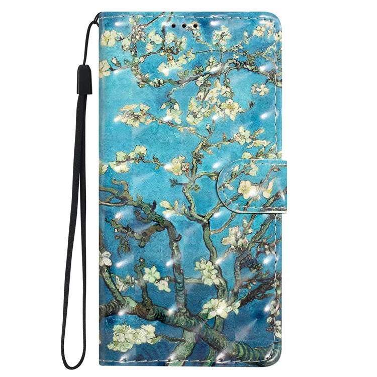 For Sony Xperia 10 V Case PU Leather 3D Pattern Printing Phone Cover