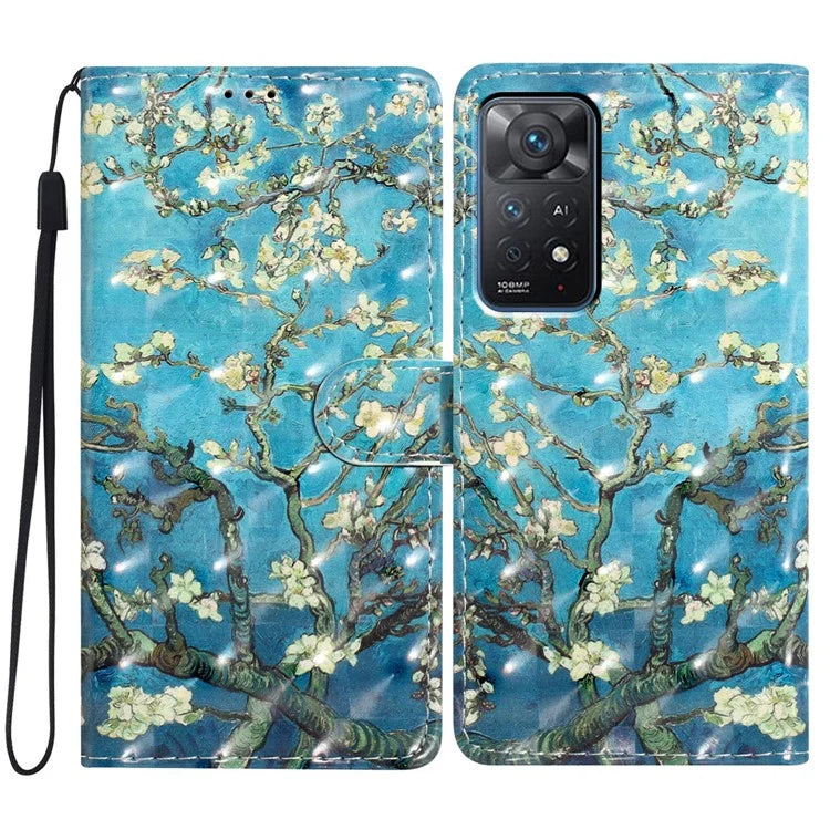 Phone Cover for Xiaomi Redmi Note 11 Pro 4G (Mediatek) / Note 11 Pro 5G (Qualcomm) / Note 12 Pro 4G Case with Wallet Stand