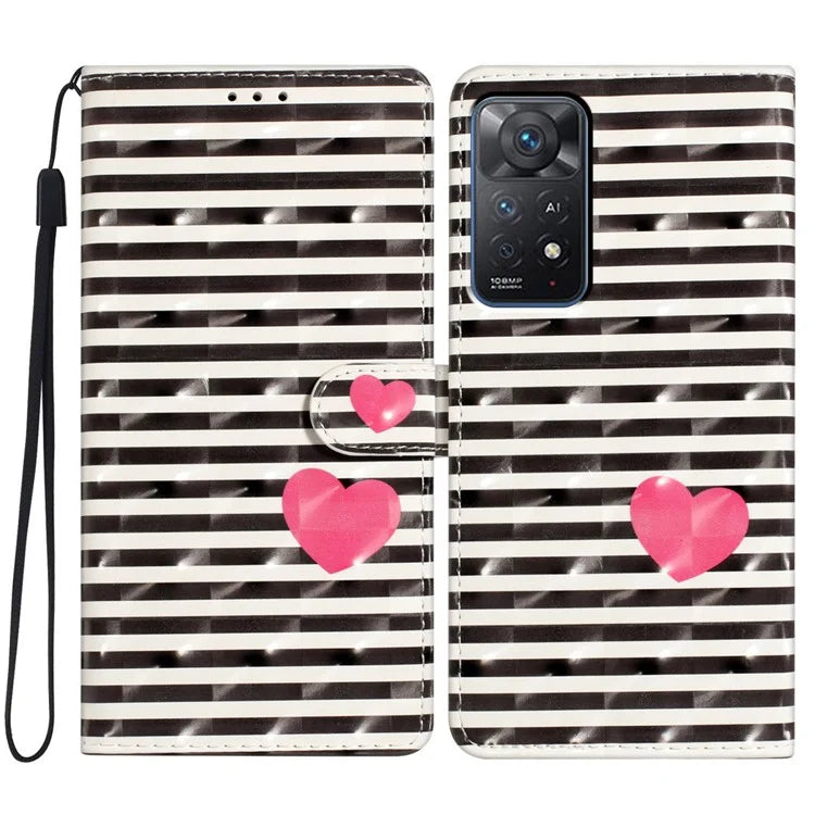 Phone Cover for Xiaomi Redmi Note 11 Pro 4G (Mediatek) / Note 11 Pro 5G (Qualcomm) / Note 12 Pro 4G Case with Wallet Stand