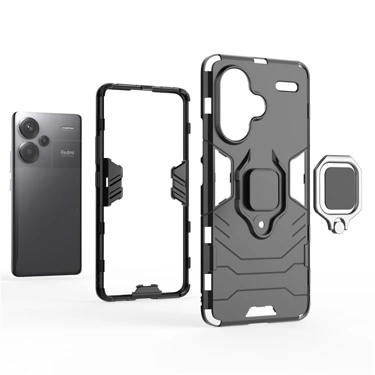 For Xiaomi Redmi Note 13 Pro+ 5G Case Ring Holder Kickstand Phone Back Cover