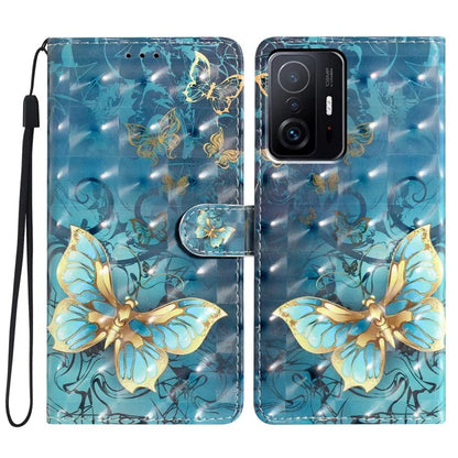 For Xiaomi 11T Pro 5G / 11T 5G Case 3D Pattern Printing Wallet Phone Cover