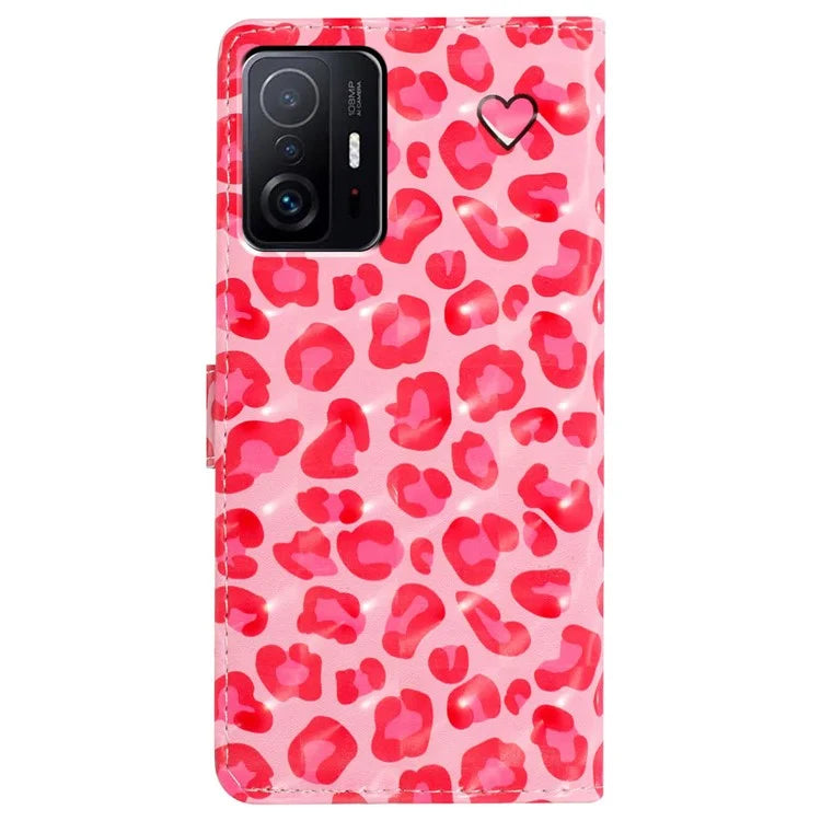 For Xiaomi 11T Pro 5G / 11T 5G Case 3D Pattern Printing Wallet Phone Cover