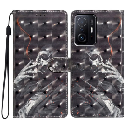 For Xiaomi 11T Pro 5G / 11T 5G Case 3D Pattern Printing Wallet Phone Cover