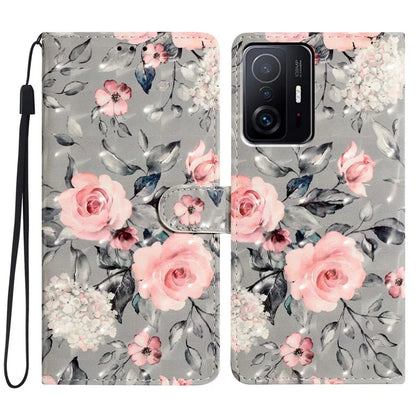 For Xiaomi 11T Pro 5G / 11T 5G Case 3D Pattern Printing Wallet Phone Cover